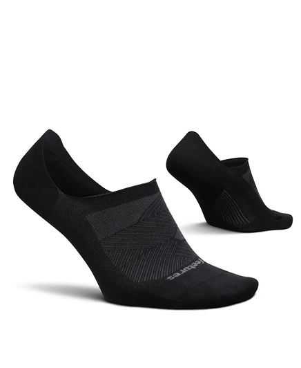 Feetures Мужские элитные сверхлегкие носки-невидимки Feetures - Противоскользящая спортивная подкладка для носков с целенаправленной компрессией black