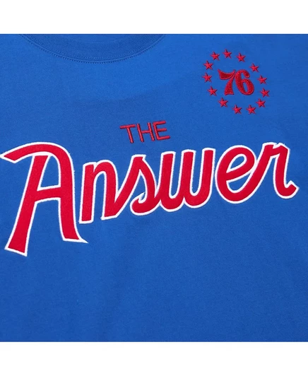 Мужская футболка с никнеймом премиум-класса Allen Iverson Royal Philadelphia 76ers от Mitchell & Ness royal