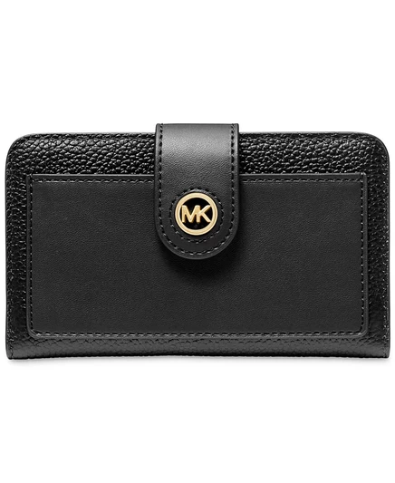 Женский кожаный кошелек Michael Kors Charm средний, черный
