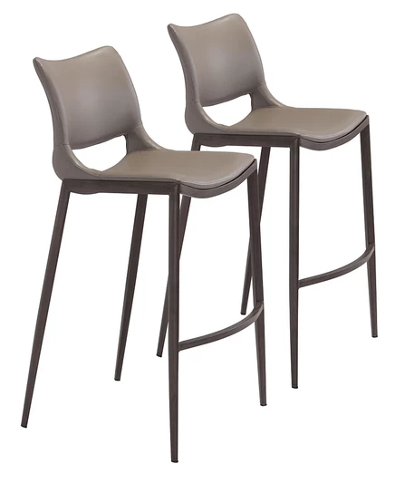 Барные стулья ZUO Ace, 2 шт., серые