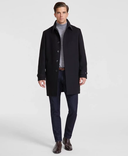 Мужское пальто Tommy Hilfiger классического кроя, черное