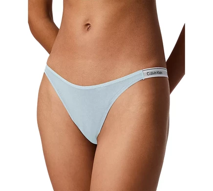  Женское современное нижнее белье-стринги с логотипом QD5157 sterling blue