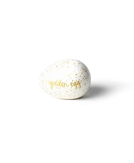 Декоративное яйцо Coton Colors Speckled Golden Egg, белое