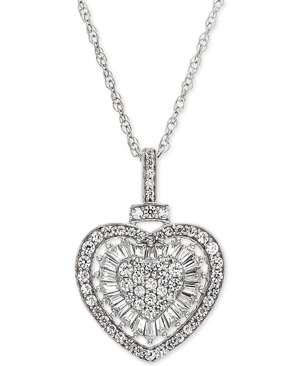 Подвеска Macy's Heart с бриллиантами, розовое золото 14k