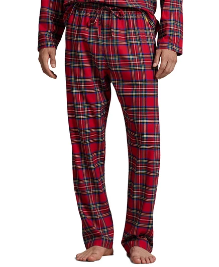 Мужские фланелевые пижамные брюки в клетку Stewart red plaid