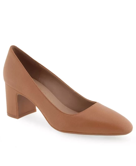  Женские туфли-лодочки Minetta на обтянутом каблуке tan leather