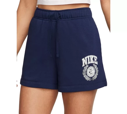  Женская спортивная одежда Club, флисовые шорты со средней посадкой midnight navy