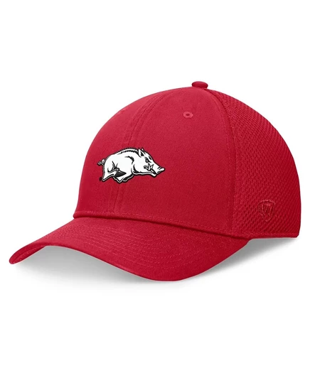 Мужская шапка Cardinal Arkansas Razorbacks Spacer Flex от Top of the World, выполненная из гибкого материала