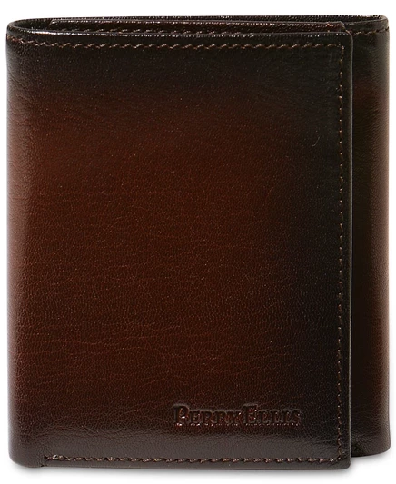  Мужской кожаный бумажник Michigan Slim Ombre Trifold из мичиганской кожи brown