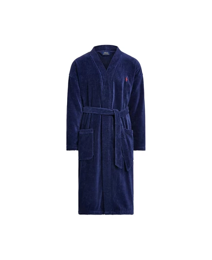 Мужская пижама Polo Ralph Lauren из мягкого хлопка, кимоно, велюровый халат navy