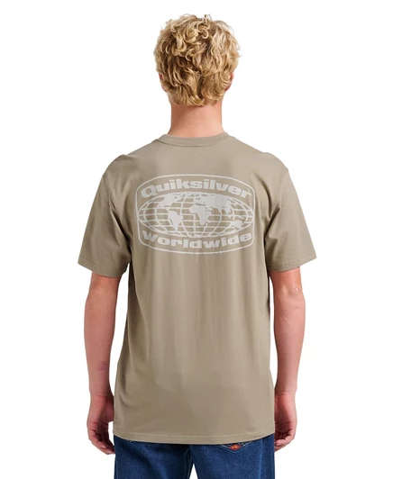 Мужская футболка Quiksilver Global Local, бежевая