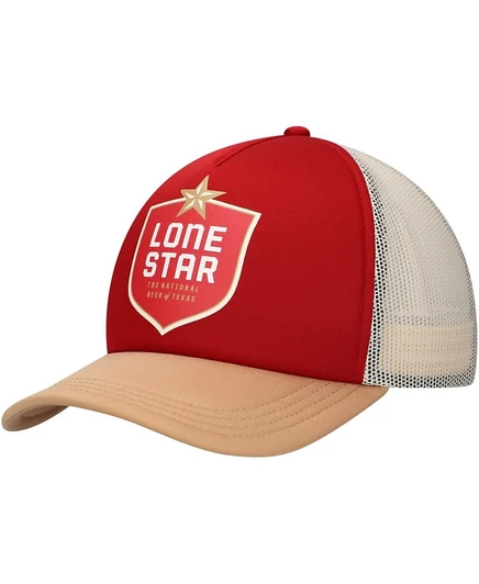 Мужская кепка LIDS Lone Star Beer тракер, красно-бежевая