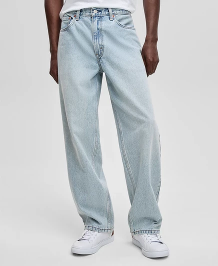  Мужские мешковатые джинсы Levi's светло-голубого цвета bag secured