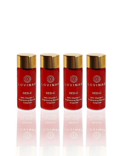 Набор из 4 ампул для ухода за кожей Lovinah Skincare с 60% витамином С, 20 мл, красный