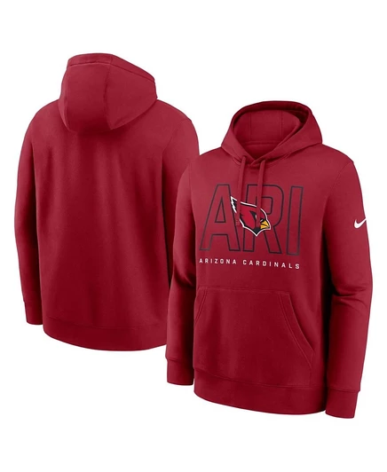Мужская худи Nike Club Fleece Arizona Cardinals, красная