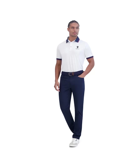 Мужское поло Ben Sherman Checker Rib Tech Pique, белое