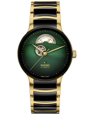 Унисекс часы Rado Centrix Open Heart автомат, черно-золотые