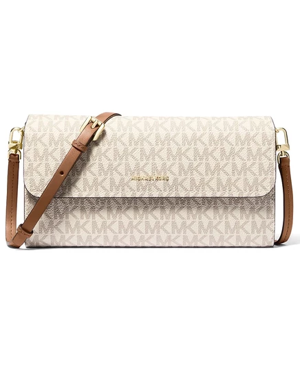 Очень большая сумка через плечо Michael Kors Jet Set East West Phone цвета слоновой кости /кремового цвета