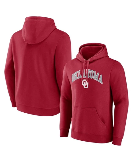 Мужское худи Fanatics Oklahoma Sooners Arched Logo, красное