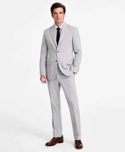 Мужской костюм DKNY современного кроя, серый