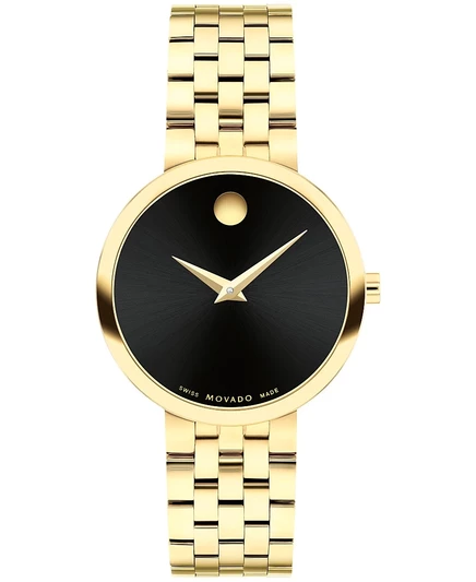 Женские часы Movado Museum Classic 30 мм, желтые
