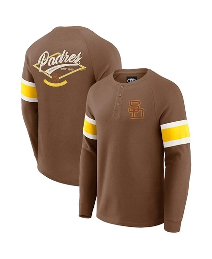 Мужская футболка Fanatics Darius Rucker Henley, коричневая