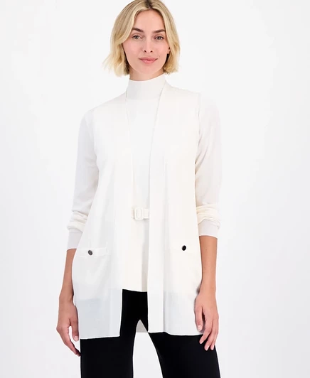 Женский кардиган Anne Klein с карманами, белый