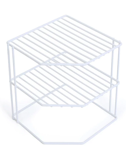 Полка угловая Smart Design 3 уровня 23×23×20 см, белая