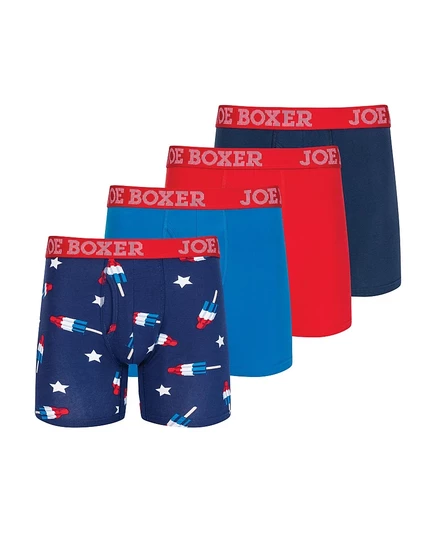 Мужские боксер-брифы Joe Boxer Stretch, 4 шт., разноцветные