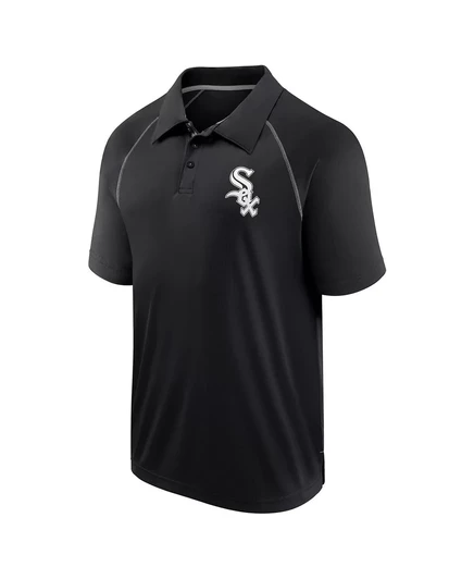 Мужское черное реглан-поло Fanatics от Chicago White Sox Strong Alone black