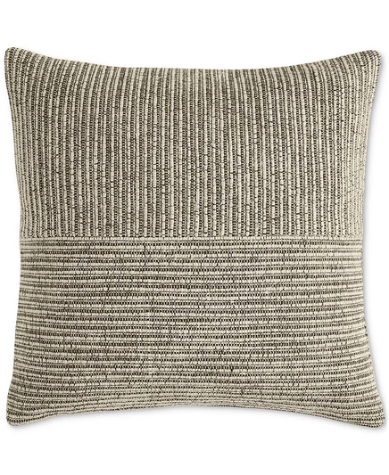 Декоративная подушка Oake Striped Patch 46×46 см, коричневая