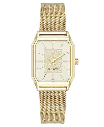 Женские часы Nine West Quartz, 26 мм, золотистые