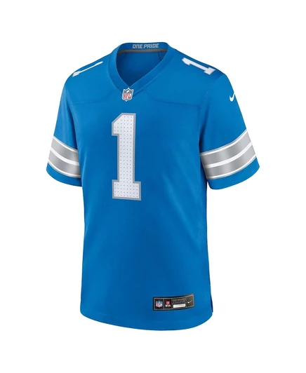 Мужская игровая джерси Nike Jameson Williams Detroit Lions, синяя
