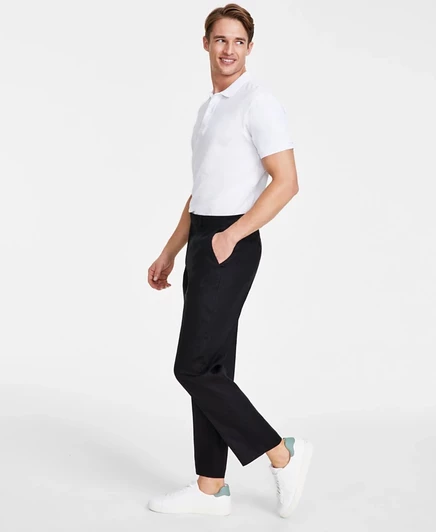 Мужские льняные брюки Nautica Modern-Fit, черные