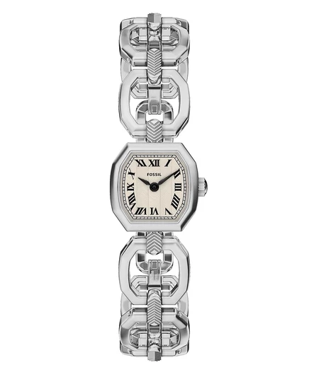 Женские часы Fossil Harlow Mini с двумя стрелками из нержавеющей стали, серебро 20 мм