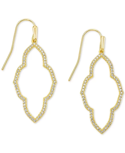 Маленькие серьги-капли в открытой оправе из кубического циркония Kendra Scott