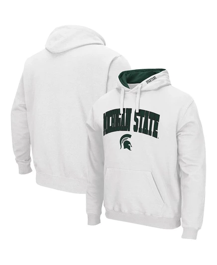 Мужская худи Colosseum Arch Logo 3.0 Michigan State, белая