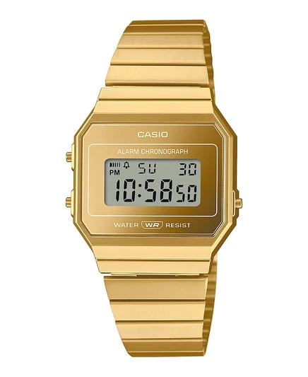 Унисекс часы Casio A700WEVG-9AVT сталь, золотистые, 35,5 мм