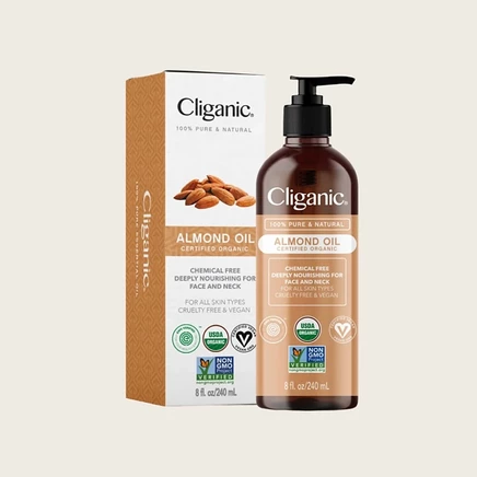 Органическое миндальное масло Cliganic без красителя