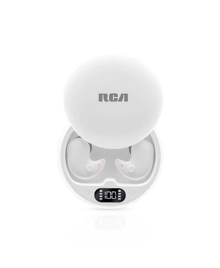 Беспроводные наушники RCA Wave-80 True, время воспроизведения 20 часов, аудио высокого разрешения, белый