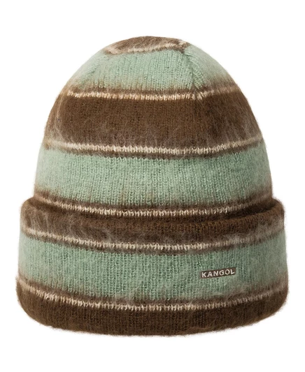Мужская шапка Kangol Fuzzy Stripe, коричневая