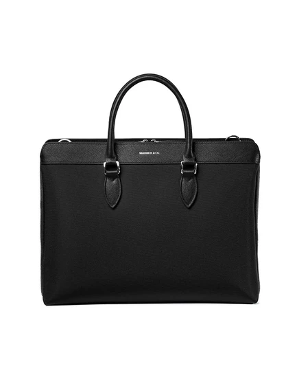MAVERICK & CO. Мужской портфель Alpha, отделанный кожей black