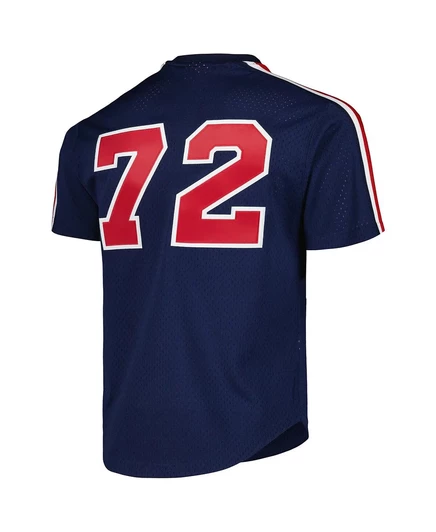 Мужская майка Mitchell Ness из коллекции Carlton Fisk темно-синего цвета Chicago White Sox Cooperstown от Mitchell Ness из сетчатой ткани для тренировок на ватине navy