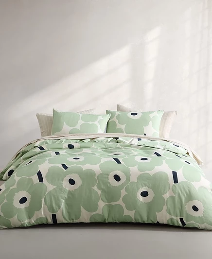 Комплект пододеяльника Marimekko Unikko King 3 шт., зеленый