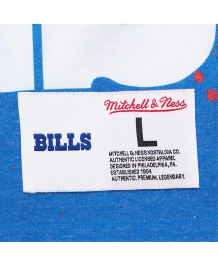 Мужская белая футболка с винтажным логотипом команды Buffalo Bills от Mitchell & Ness Team Burst white