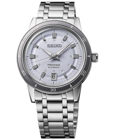 Мужские часы Seiko Presage 60s, 40 мм, серебристые