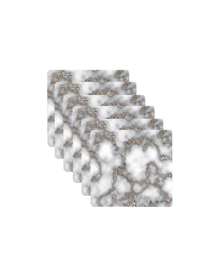 Набор подставок под тарелки Dainty Home из пробки 38×38 см, золотые, 6 шт