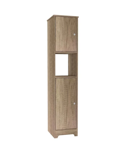 Шкаф TUHOME Ibis с полками, МДФ, светлый дуб