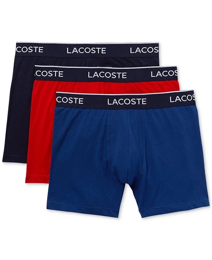 Мужские боксерские трусы Lacoste, 3 шт., разноцветные