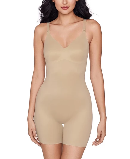 Miraclesuit® Корректирующее белье женское Show Stopper с низкой посадкой на спине All-In-One Bike Short 2442 коричнево-бежевый